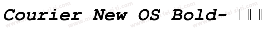Courier New OS Bold字体转换